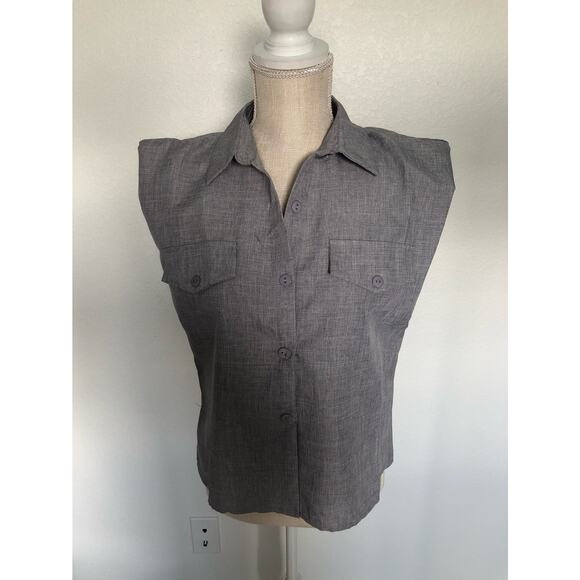 Simplee Two Piece Utility Style Gray Set - S - Picture 2 of 7